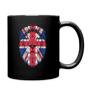 UK Royaume-Uni drapeau de Grande-Bretagne - Mug uni - noir - Droite