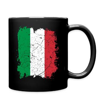 Drapeau Italie - Mug uni - noir - Droite