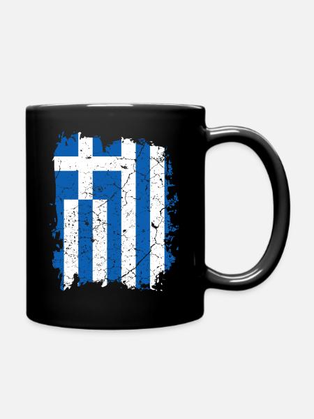 Drapeau de la Grèce - Mug uni - noir
