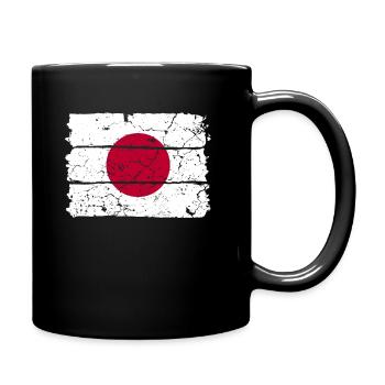 Japan Flagge - Tasse einfarbig - Schwarz - Rechts