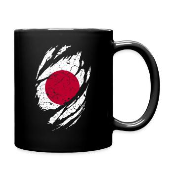 Japan flag - Full Colour Mug - black - Right