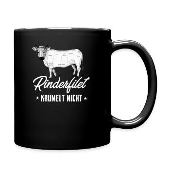 Rinderfilet krümelt nicht - BBQ - Grillen - Tasse einfarbig - Schwarz - Rechts