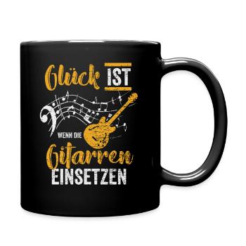 Gitarre Musiker - Tasse einfarbig - Schwarz - Rechts