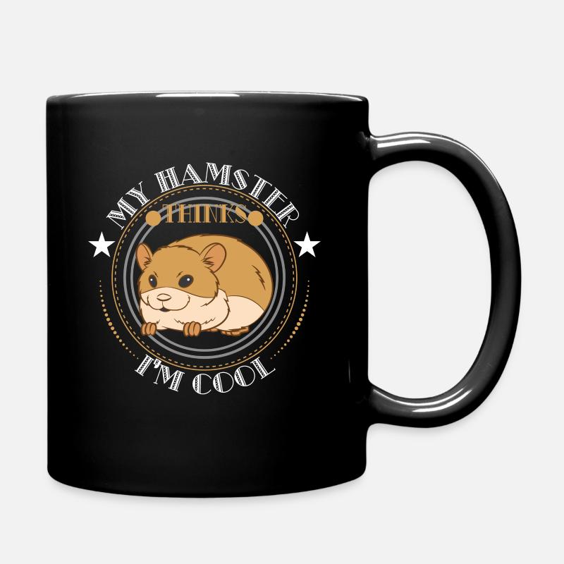 Mon hamster pense que je suis cool - Mug uni - noir