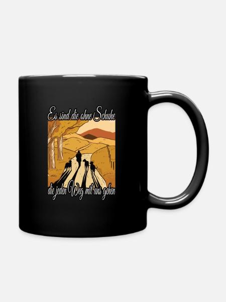 never walk alone dog - Tasse einfarbig - Schwarz
