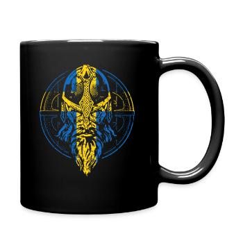 Schwedischer Wikinger - Tasse einfarbig - Schwarz - Rechts