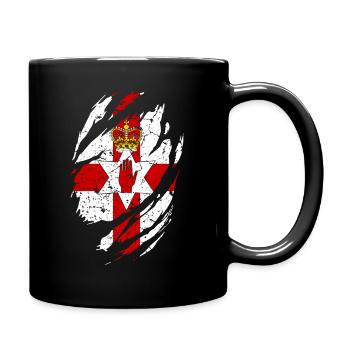 Nordirland Flagge - Tasse einfarbig - Schwarz - Rechts