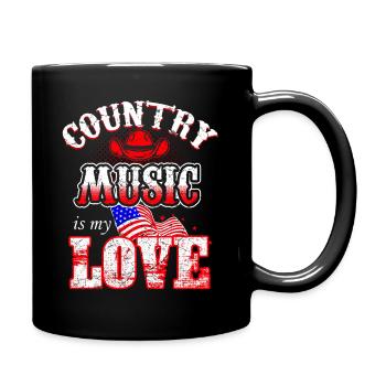 Country music western rodeo cowboy USA - Full Colour Mug - black - Right