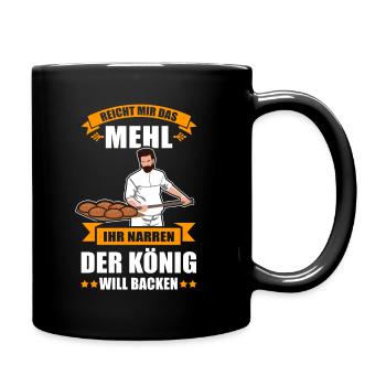 Geschenk für Bäcker Bäckerei Lustiger Spruch Mann - Tasse einfarbig - Schwarz - Rechts