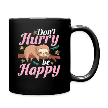 Sloth Funny Saying - Full Colour Mug - black - Right