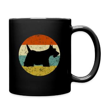 Chemise Scottish Terrier - Vintage Retro Scottie Dog - Mug uni - noir - Droite