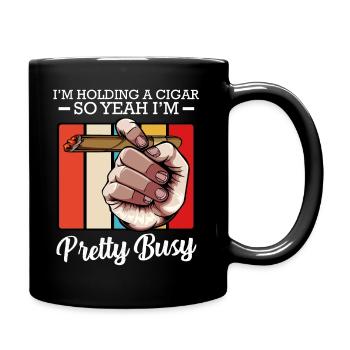 Zigarre - Tasse einfarbig - Schwarz - Rechts