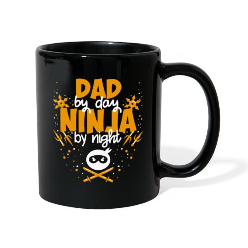 Vater am Tag, Ninja in der Nacht - Tasse einfarbig