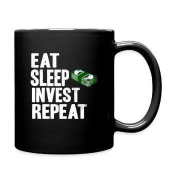 Stock market shares stock price invest money - Full Colour Mug - black - Right
