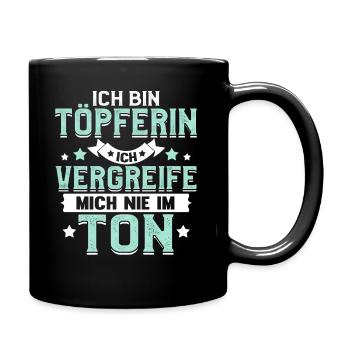 Lustig Töpfern Keramiker Töpfer Keramik Geschenk - Tasse einfarbig - Schwarz - Rechts