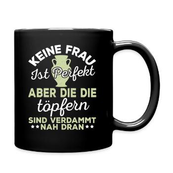 Lustig Töpfern Keramiker Töpfer Keramik Geschenk - Tasse einfarbig - Schwarz - Rechts