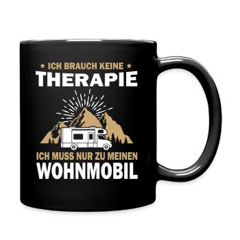 Wohnmobil Stellplatz Camping Camper Caravan - Tasse einfarbig - Schwarz - Rechts