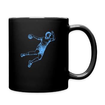 Handballer Geschenk Handballerin Sportler Handball - Tasse einfarbig - Schwarz - Rechts