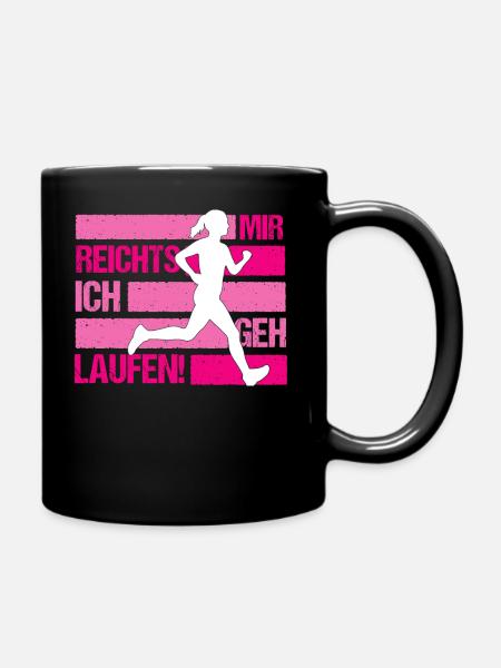 Mir Reichts Ich Geh Laufen Läufer Marathon Joggen - Tasse einfarbig - Schwarz
