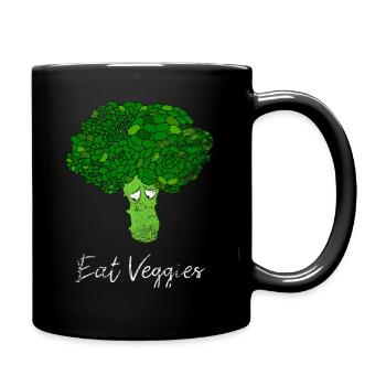 Mangez des légumes brocoli légumes - Mug uni - noir - Droite