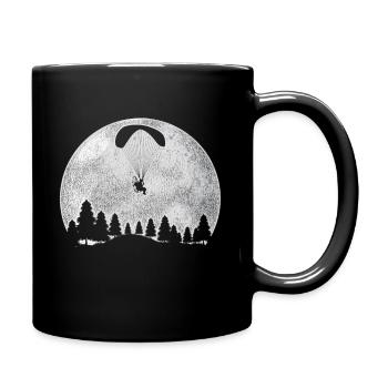 Lune parapente - Mug uni - noir - Droite