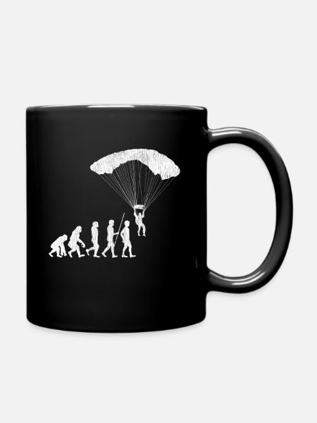 Paragliding Evolution - Tasse einfarbig - Schwarz