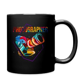 Fotograf Kamera Geschenk - Tasse einfarbig - Schwarz - Rechts