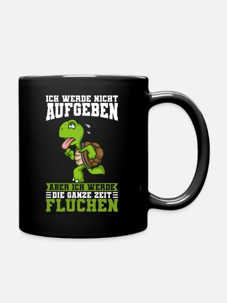 Laufen Ich Werde Nicht Aufgeben Läufer Schildkröte - Tasse einfarbig - Schwarz