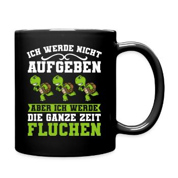 Laufen Ich Werde Nicht Aufgeben Läufer Schildkröte - Tasse einfarbig - Schwarz - Rechts