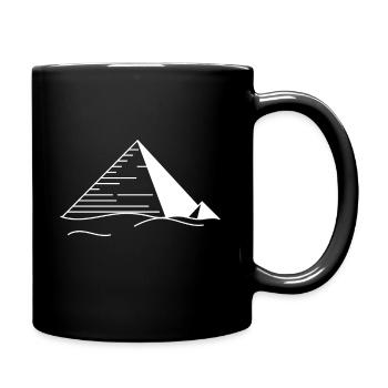 Pyramiden in der Wüste - Tasse einfarbig - Schwarz - Rechts