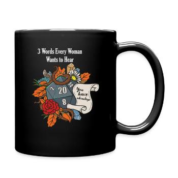 Roleplaying RPG Valentines Day TableTop D20 Dice - Tasse einfarbig - Schwarz - Rechts