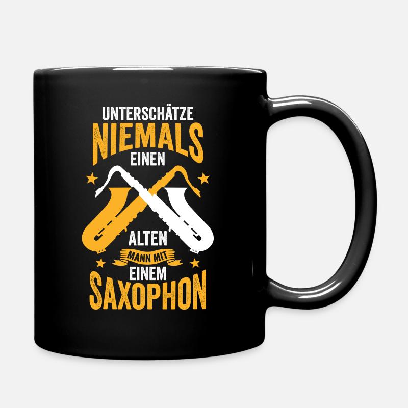 Saxophon Jazz - Tasse einfarbig - Schwarz