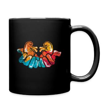 Nephrologe Polygongeschenk - Tasse einfarbig - Schwarz - Rechts