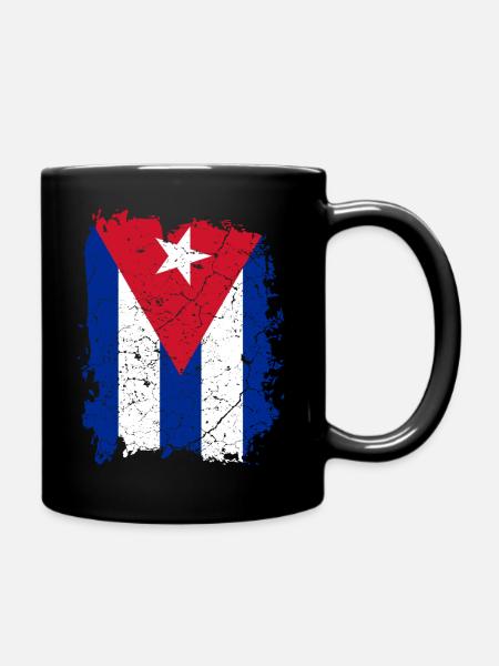Cuba flag - Full Colour Mug - black