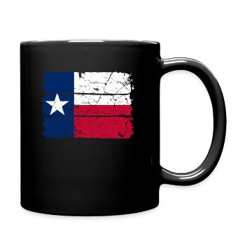 Lone Star flag of Texas - Full Colour Mug - black - Right