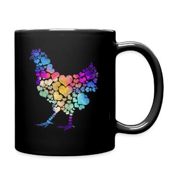 Chicken Love Gift - Full Colour Mug - black - Right