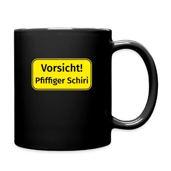 Schiri Design für Fussball Schiedsrichter - Tasse einfarbig - Schwarz - Rechts