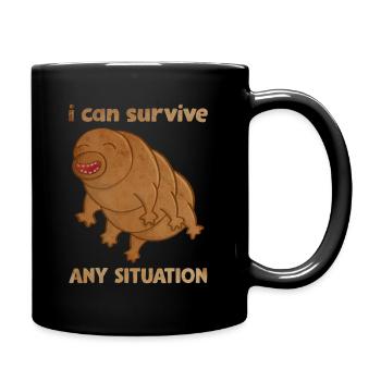 Bärtierchen Mikrobiologe Tardigrade Geschenk - Tasse einfarbig - Schwarz - Rechts