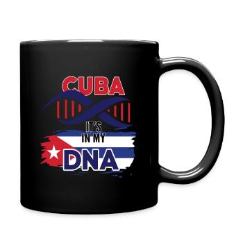 Kuba ist in meiner DNA - Tasse einfarbig - Schwarz - Rechts