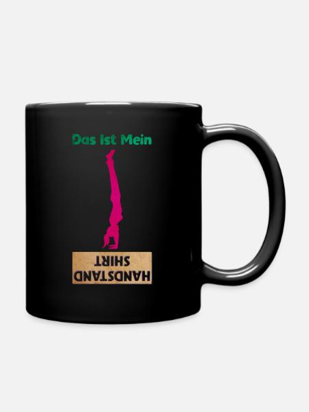 Akrobatik Handstand Lernen Üben Geschenk - Tasse einfarbig - Schwarz