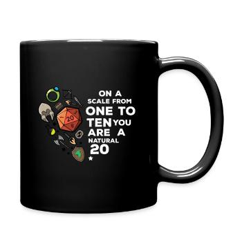 RPG RPG Role Playing Gift Valentine's Day D20 Heart - Full Colour Mug - black - Right