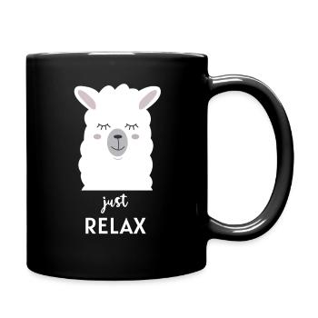 Lama just relax - Full Colour Mug - black - Right