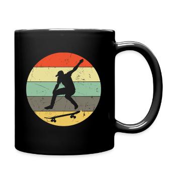 Retro skateboarding - skateboarder - Full Colour Mug - black - Right