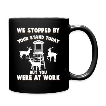 Funny hunter saying stag hunt sniper - Full Colour Mug - black - Right