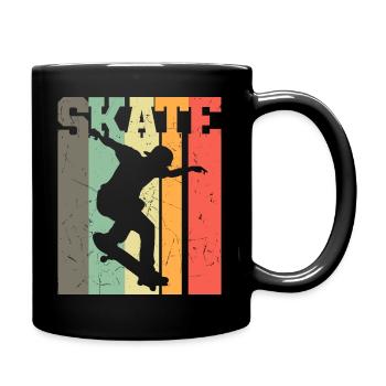 Retro Skateboarding - Skateboarder Gift - Full Colour Mug - black - Right