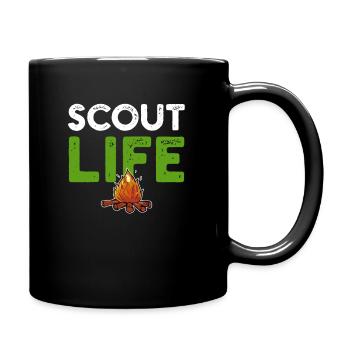 Scout camp fire - Full Colour Mug - black - Right