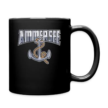 Boote Segeln Wassersport Ammersee Shirt Geschenk - Tasse einfarbig - Schwarz - Rechts