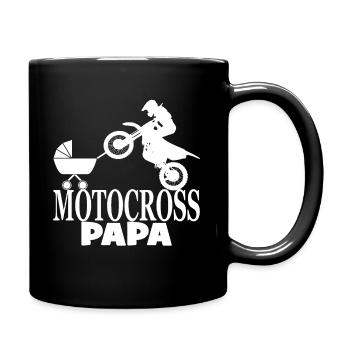 MOTOCROSS PAPA T-SHIRT - Full Colour Mug - black - Right