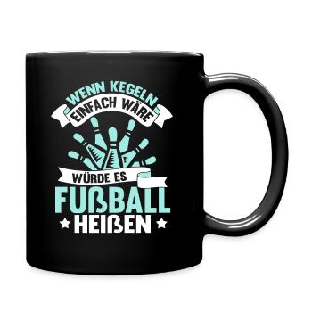 Lustig Bowling Bowlingspieler Kegeln Geschenk - Tasse einfarbig - Schwarz - Rechts