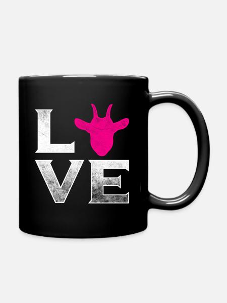 Ziege Liebe Ziegerbock - Tasse einfarbig - Schwarz